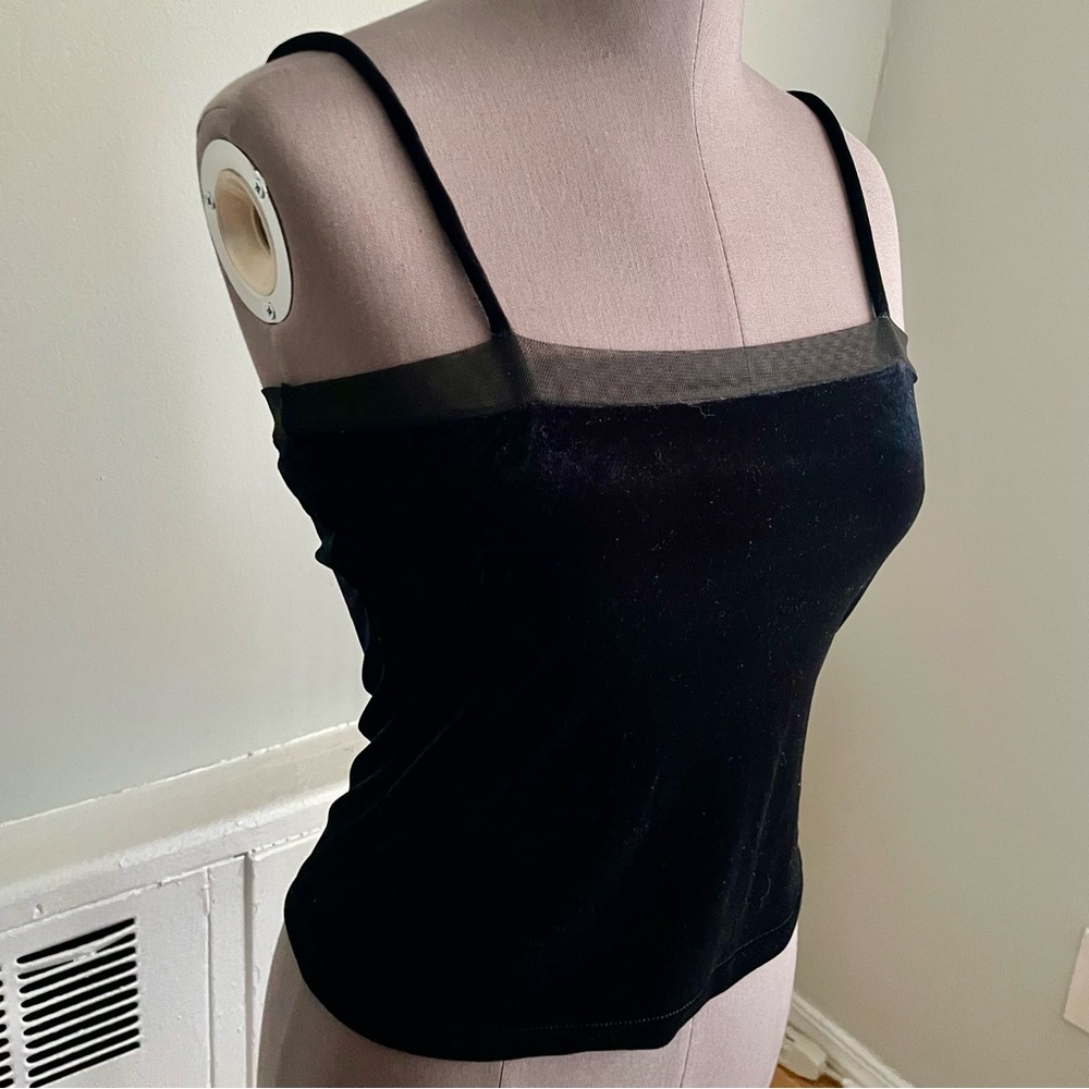 Vol. 1 plush velvet Black Camisole Top